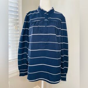 NWT Vineyard Vines Rope Printed Popover Top in Navy Stripe